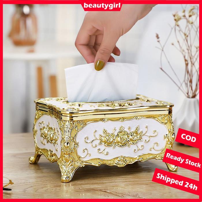 Kotak Jaringan Plastik Gaya Eropa Pemegang Jaringan Elegan Mewah tuba Kotak Tisu Kotak Handuk Kertas