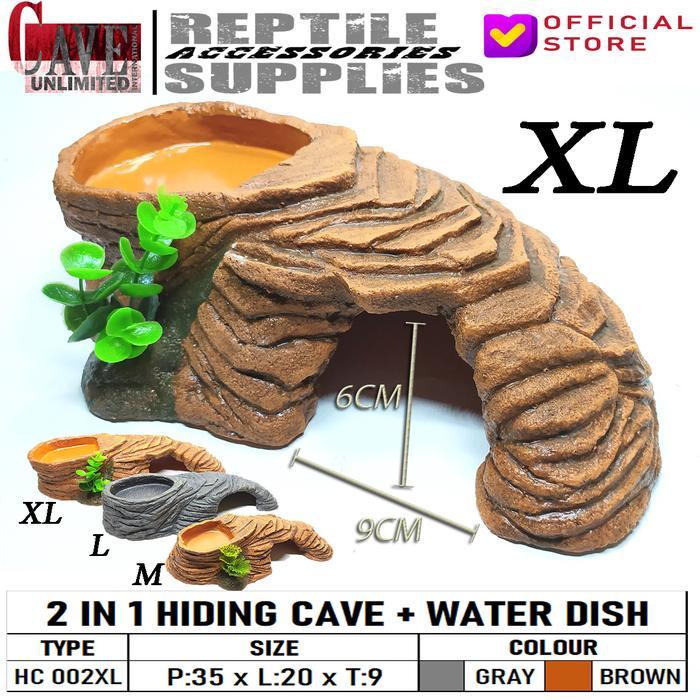 Premium Hiding Cave Xl Jumbo Goa Sembunyi Tortoise Sulcata Pardalis Kura Kura Darat Iguana Ular