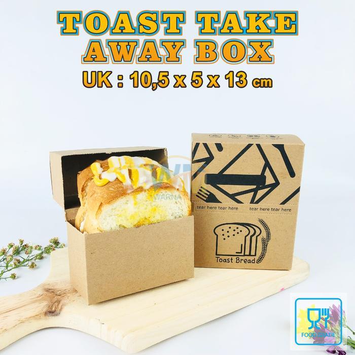 Toast Box Bread Take Away/Kotak Roti Bakar/Toast Holder/Dus Roti/Kraft