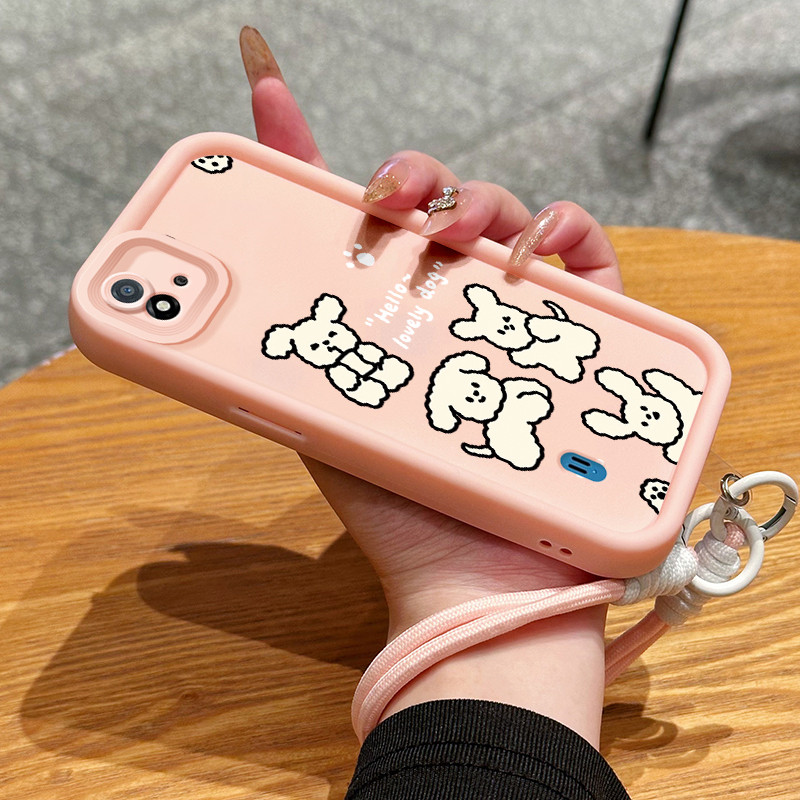 Casing Hp untuk Realme C20 C20A C11 2021 C11 2020 Case Casing anjing lucu pola Cesing HP pelindung S