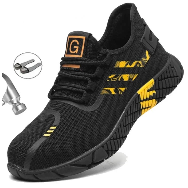 Work Sneakers Men Safety Shoes Construction Steel Toe Work Shoes Safety Boots Men Shoes
