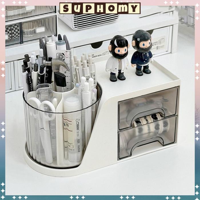 kotak pensil Organizer stationery/Kotak Pensil Meja Laci mini aesthetic Kotak Alat Tulis Desktop