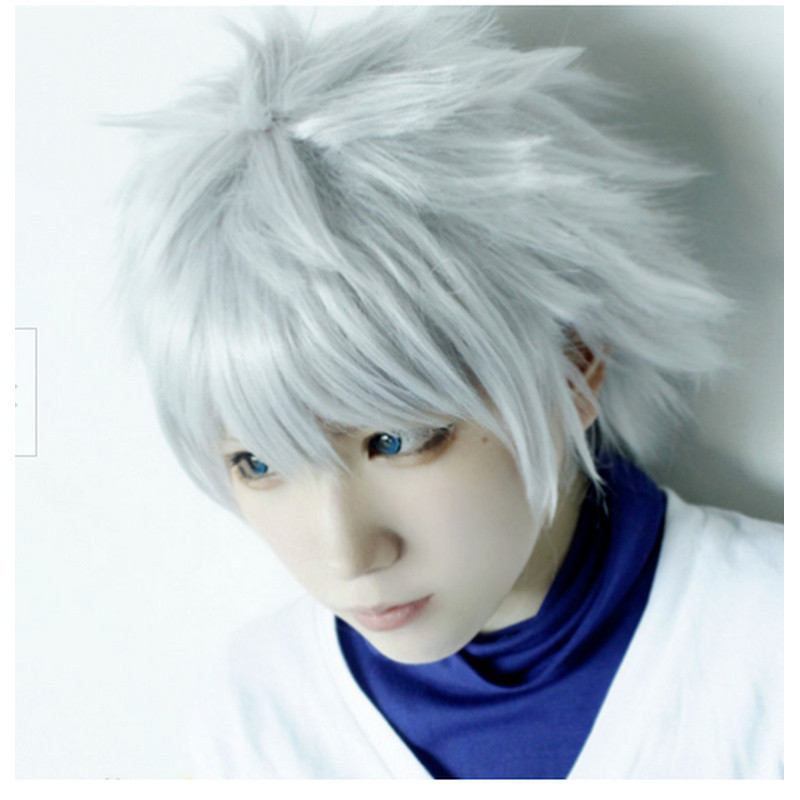 Hunter Hunter Killua Zoldy Hairpiece Wig Anime Cosplay Accessory Short Wig