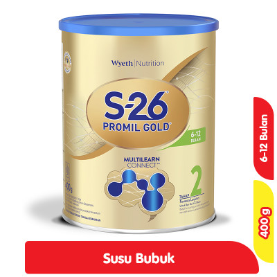 S-26 Promil Gold Tahap 2 Susu Formula Bayi 6-12 Bulan 400 g