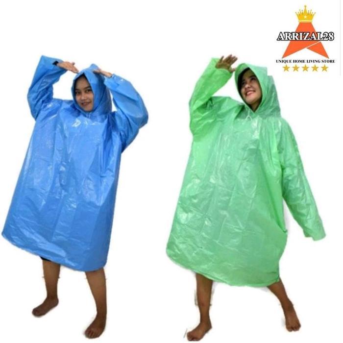Jas Hujan Ponco Plastik 1 lusin