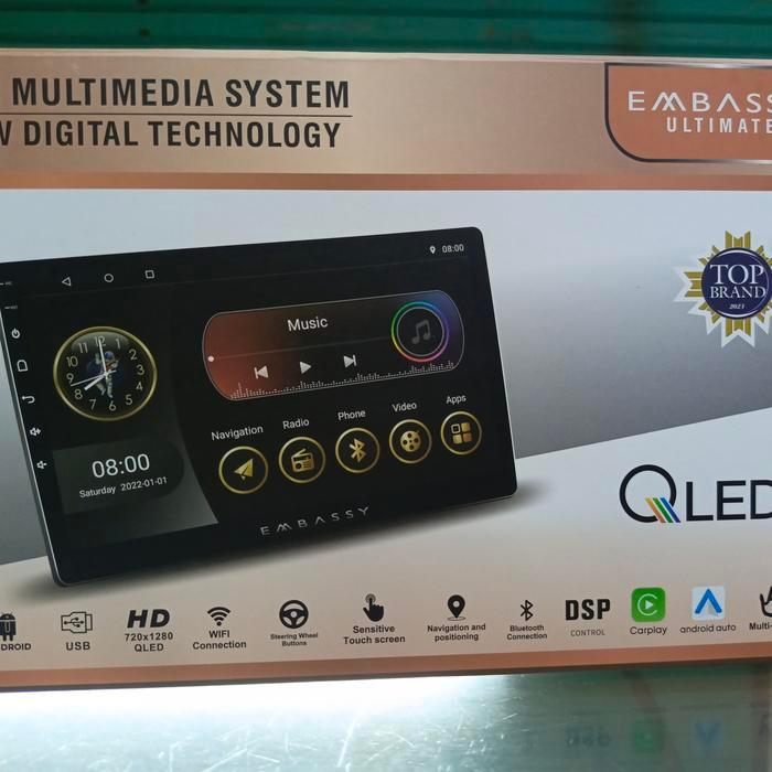 Head Unit Android Embassy 9Inch Ram 2-32 Layar Qled