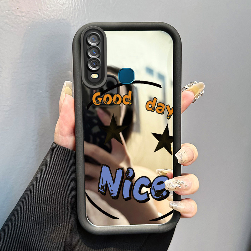 Casing Hp VIVO Y17 Y15 Y12 Y12i Y3 Y3s 2020 Case Casing tas wajah hantu Pola Kasus cermin tangga HP 