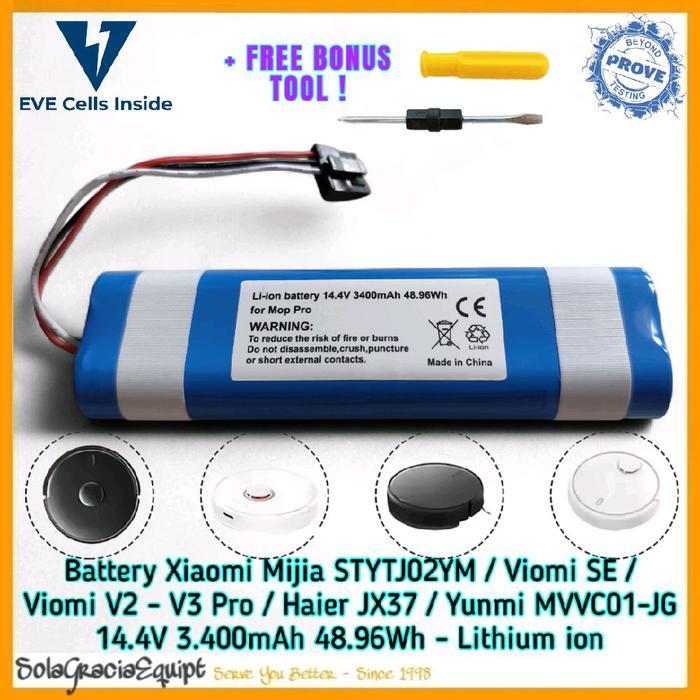 TERLARIS Batre / Baterai / Battery Xiaomi Mijia Mop STYTJ02YM Viomi SE V3 V2 Pro Haier Yunmi - 14.4V