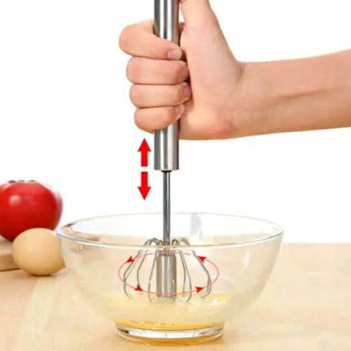 Kocokan Telur/Kocokan Kue/Kocokan Manual Otomatis Panjang 27Cm