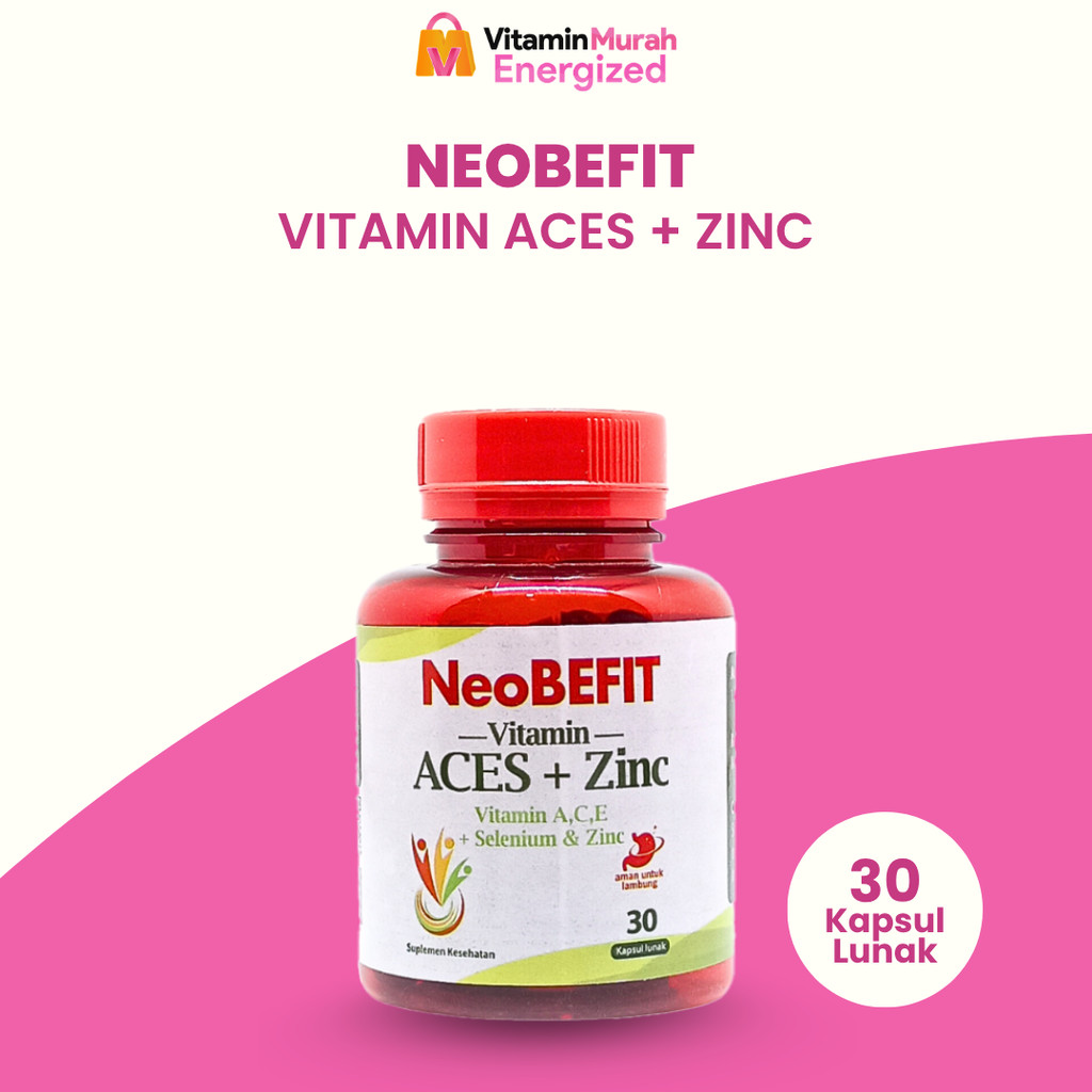 NeoBEFIT Vitamin A C E Selenium + ZINC ISI 30 & 100 KAPSUL LUNAK