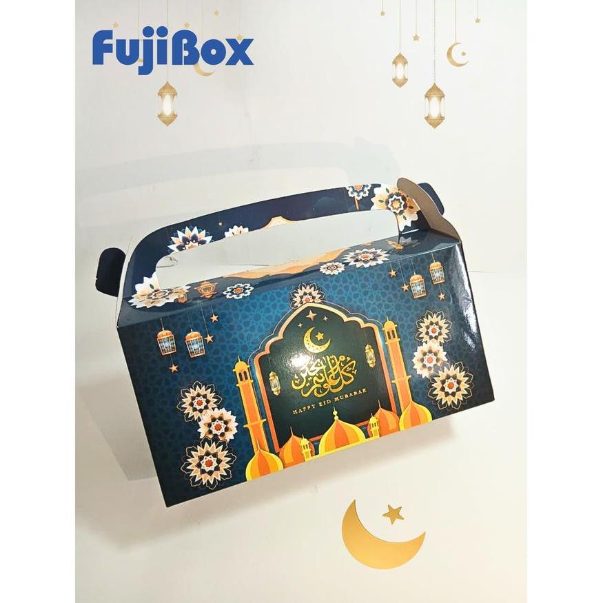 ( 10 PCS ) Fuji Box Dus Box Kotak Tenteng Gable Box Hampers Lebaran Isi 3 Toples Jar 600 ml / 800 ml