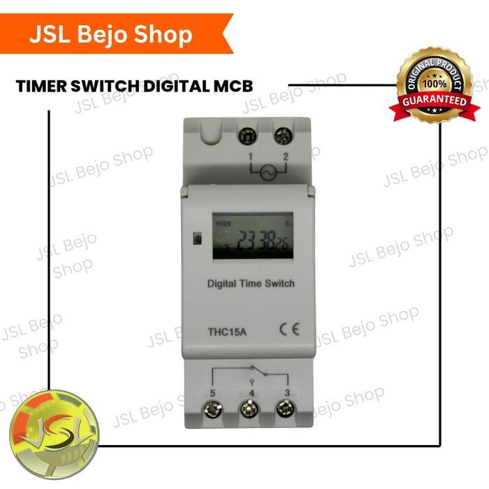 Promo 12 V Dc Din Rail Digital Programmable Timer Switch Model Mcb