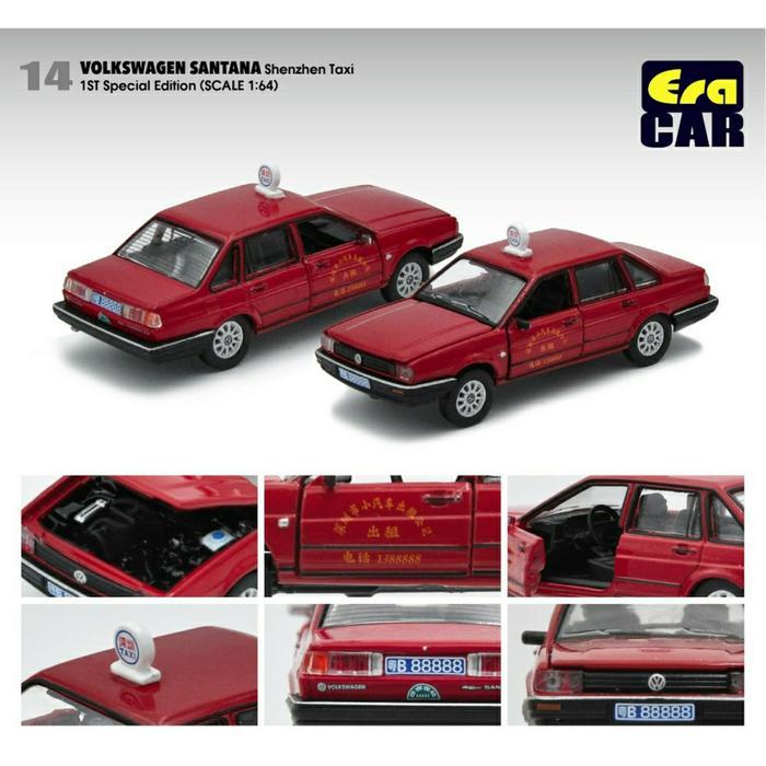 Era Car 1/64 Volkswagen Santana VW Shenzhen Taxi