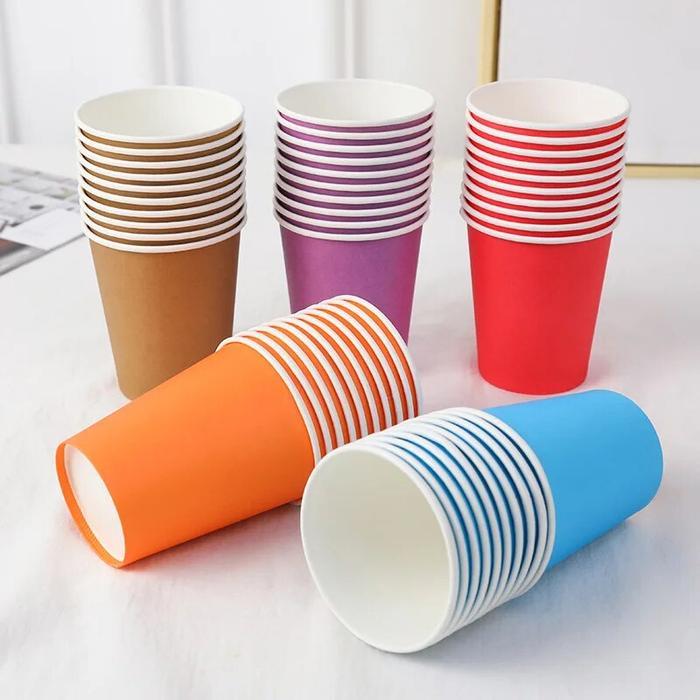 [10 Pcs] Gelas Kertas Polos / Paper Cup / Gelas Ulang Tahun Polos / Party Equipment Cup Polos