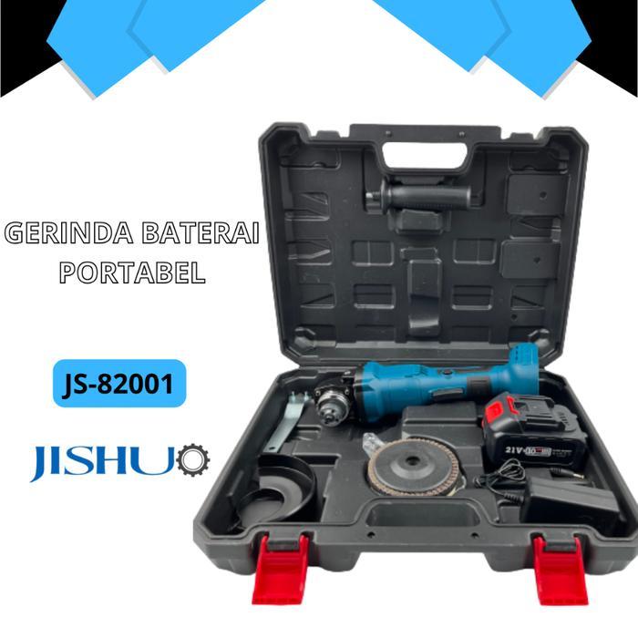 JISHUO CORDLESS ANGLE GRINDER / MESIN GERINDA BATERAI TANGAN JS-82001 [COD]