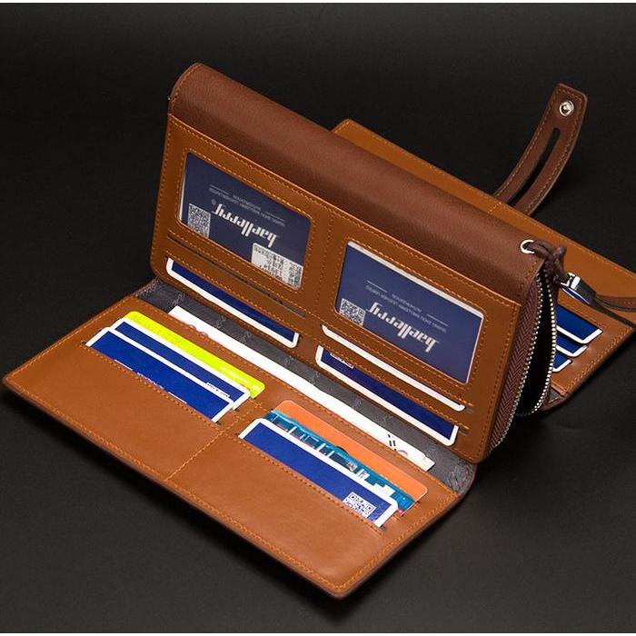 New Dompet Pria Kulit Baellerry Dompet Panjang Laki Laki Dompet Lipat Panjang Cewek Cowok Import
