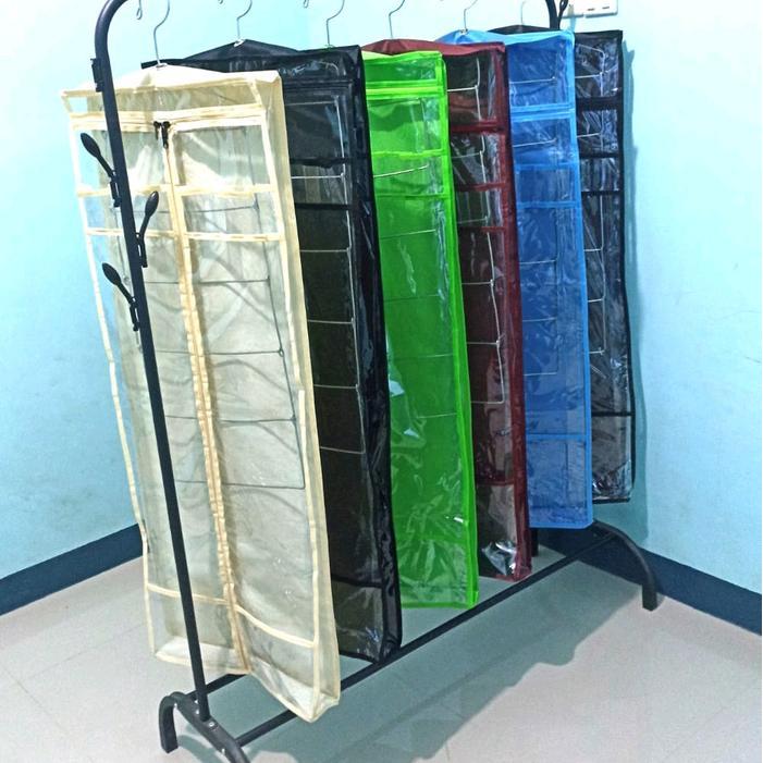 "New" RAK HIJAB RAK jilbab Gantung Premium Ukuran Jumbo Besi Logam Tegak Dapat disesuaikan