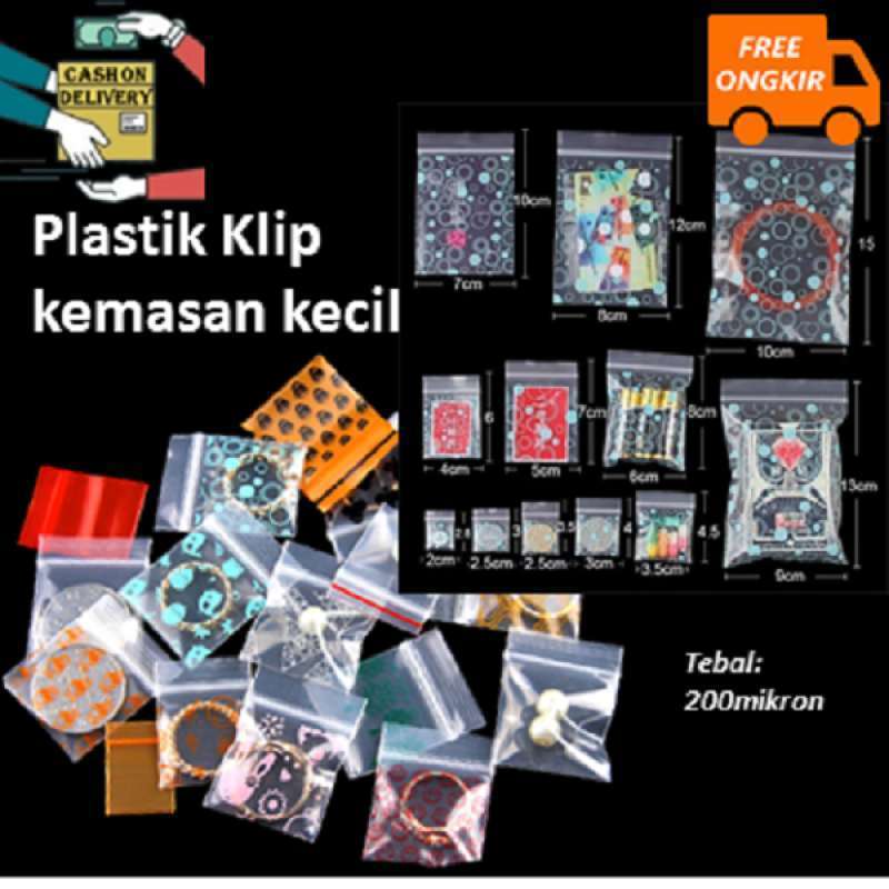 Adaa Plastik Kemasan Plastik Klip Kecil Besar Motif Ziplock Berkualitas Plastik Klip Obat 100 Piece