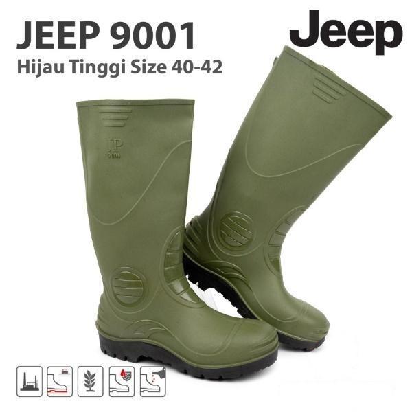Eiger - Sepatu Boot Tinggi Jeep 9001 Hijau Sepatu Boots Motor Pengendara