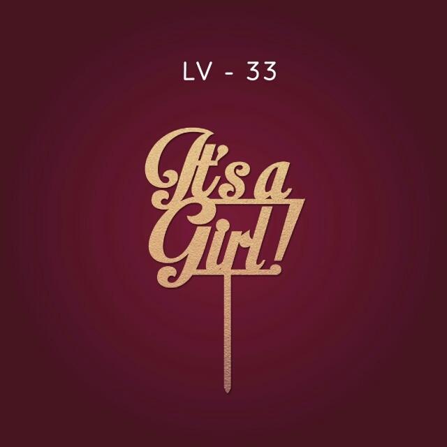 LV-33 / CAKE TOPPER / TOPPER / HIASAN KUE / BUNTING FLAG / ACRYLIC