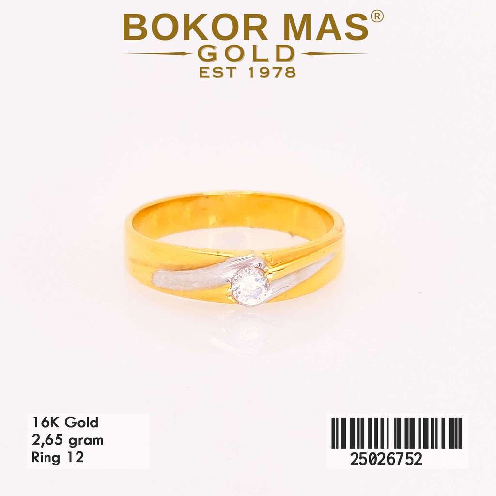 BokorMas Gold Cincin Nikah Permata Emas Asli Kadar 16K 25026752