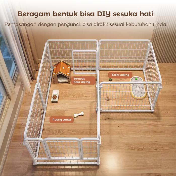 Pagar Hewan Peliharaan Pagar Anjing Kandang Hewan Pagar Besi Size Besar Besi Anti Karat