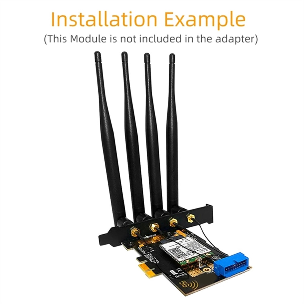 AT87-M.2 B Key USB3.0 & PCIe 5G Dual Bus 5G-WWAN Card Adapter Card, Desktop Adapter Card with 4