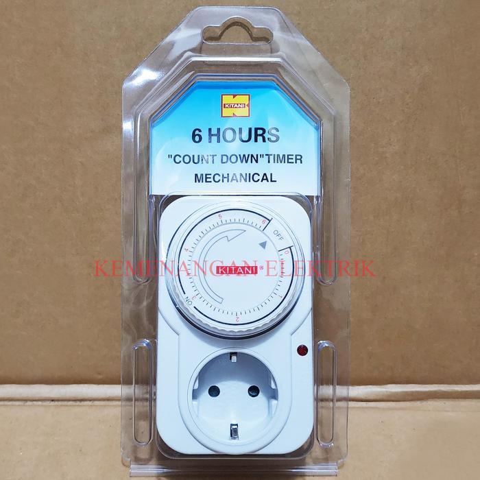 KITANI STOP KONTAK TIMER 6 JAM ANALOG / ALAT PENGATUR WAKTU MANUAL