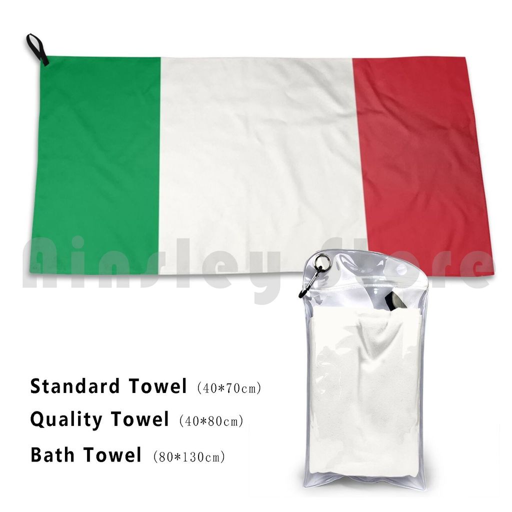 Italy Flag Bath Towel Beach Cushion Italy Flag Italy Flag Italian Europe Italia Sicily Country Europ