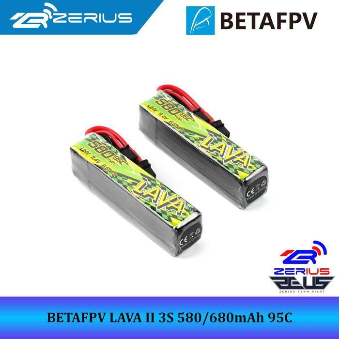 Betafpv Lava Ii 3S 580Mah 680Mah 95C Lihv Battery, 580Mah 680Mah 3S Battery