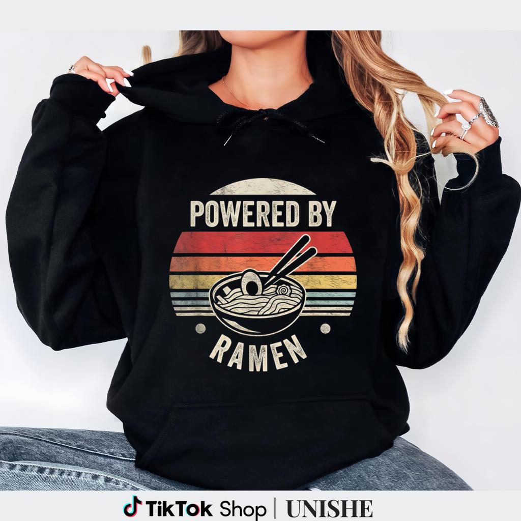 Japanese Ramen Anime Foodie Hoodie – 100% Vintage Noodles Long Sleeve Sweatshirt