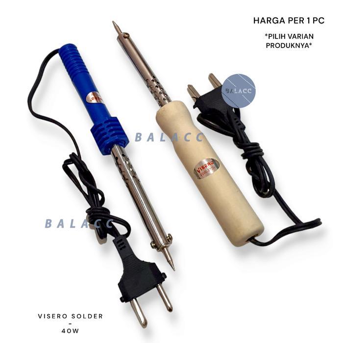 "New" Solder Kayu / Plastik 40 Watt Visero / Pioline / ATN dengan Ujung Solder Biasa