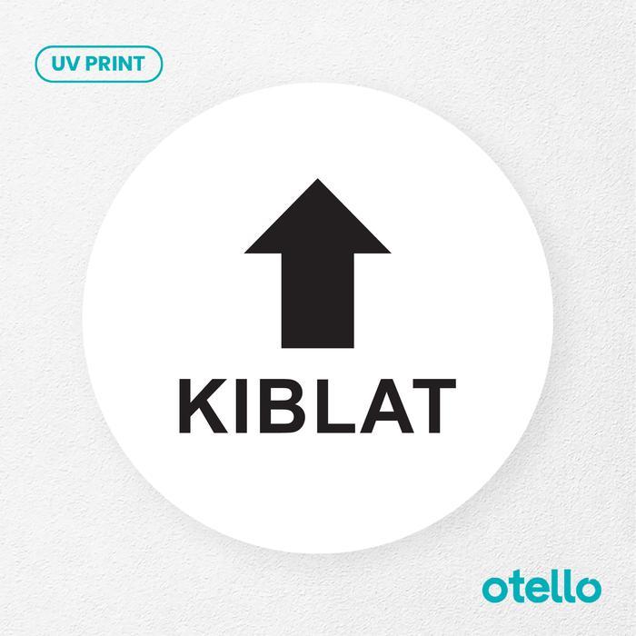 Arah Kiblat Sign Board Akrilik Acrylic Signage Label Sticker Penunjuk