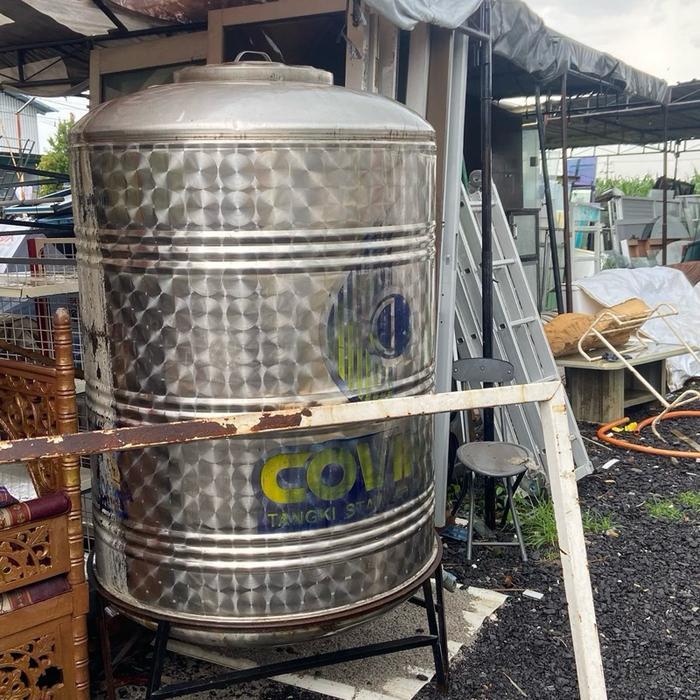 Tandon Air Covina 1000L Tangki Stokir Stainless Steel untuk Rumah Tangga dan Industri