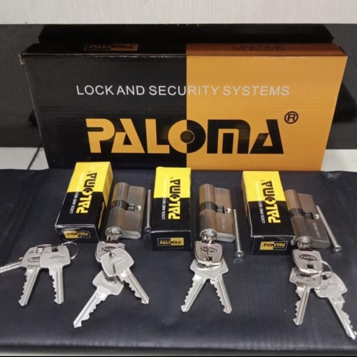 PAKET MASTER KEY 3 CYLINDER DOUBLE ANAK KUNCI 62MM PALOMA PCP 204