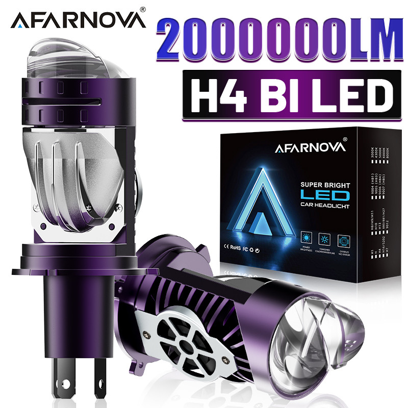LED Headlight Bulb Projector New H4/9003/HB2 Canbus Super Bright LED 2000W 2000000LM 6000K Hi/Low