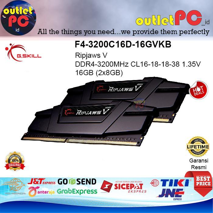 GSKILL Ripjaws V DDR4-3200MHz 16GB (2x8GB) CL16 G.SKILLS 16G 3200