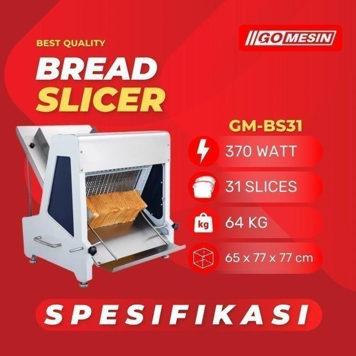 Mesin Potong Roti Tawar Getra Q31Gc Bread Slicer 31 Mata Pisau