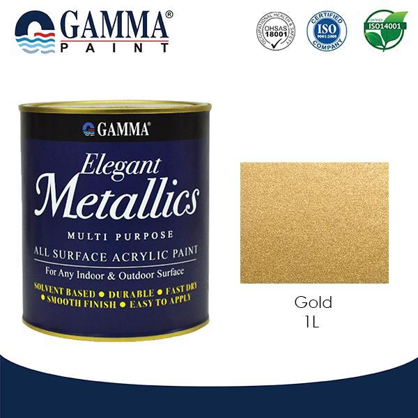 Elegant Metallics - GOLD - 1L Cat Duco Metalik NC Besi & Kayu