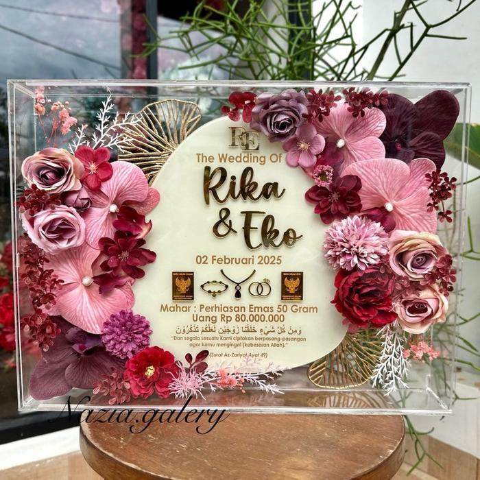 Mahar 30x40 full akrilik full bunga