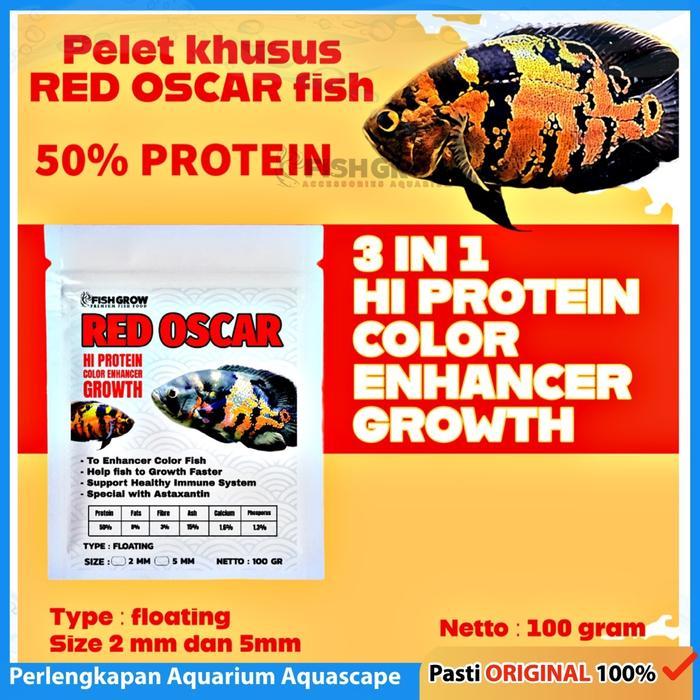 PELET PAKAN IKAN RED OSCAR BATIK TIGER ALBINO FLOATING 100GR