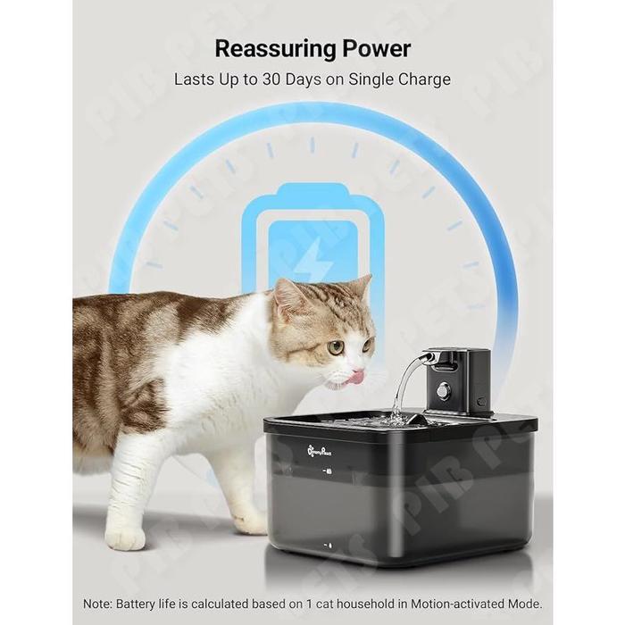 Youthfulyield 2.5L Wireless Water Fountain Kucing Tempat Minum Kucing Otomatis Water Fountain Kucing