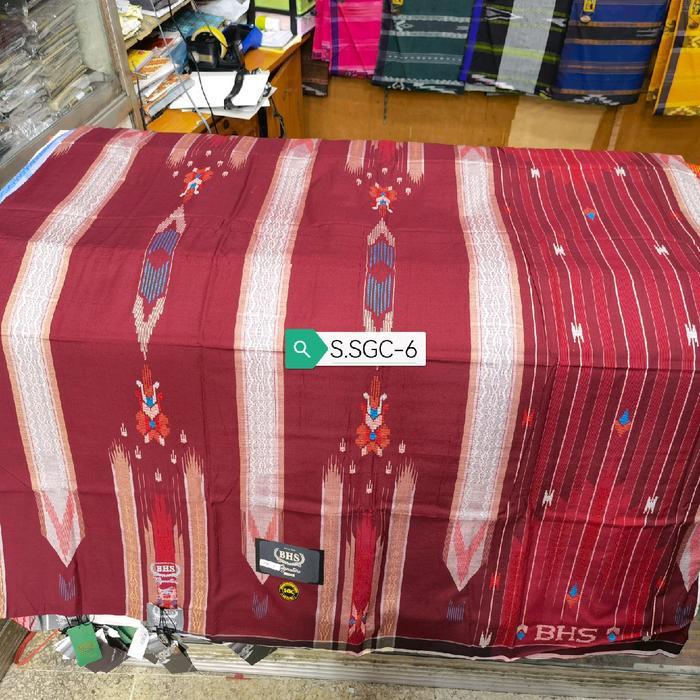 Bisa Cod - Sarung Bhs Signature Silver Sgc Songket Sutra Mewah Elegant
