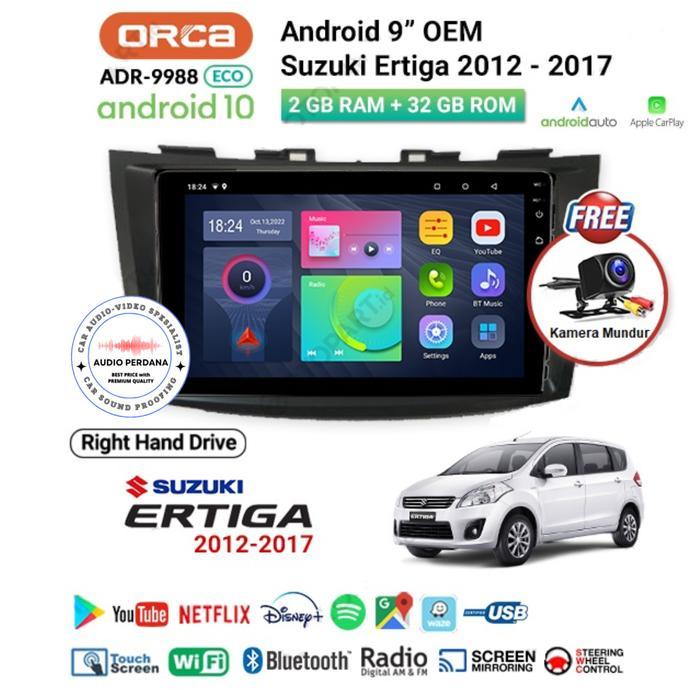Head Unit Android Ertiga-Swift 2012-2017 Orca 9988 Eco 9" Carplay