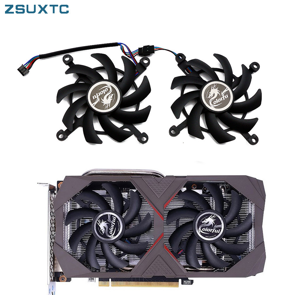 2PCS 85MM RTX 2060 2060Super GPU Fan For Colorful GeForce RTX2060 GTX 1660 TI 1660 Super Graphics
