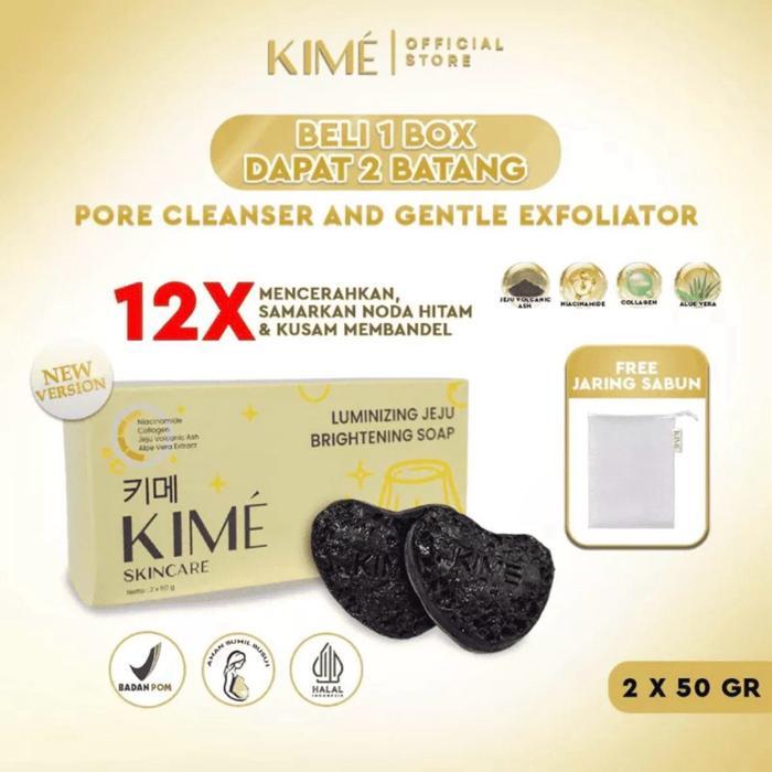 KIME LUMINIZING JEJU BRIGHTENING SOAP KIME SKINCARE SABUN BATANG DAPAT 2PCS SABUN MANDI GENTLE