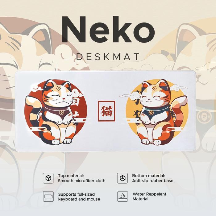 Noir Neko Japan Line Deskmat / Mousepad