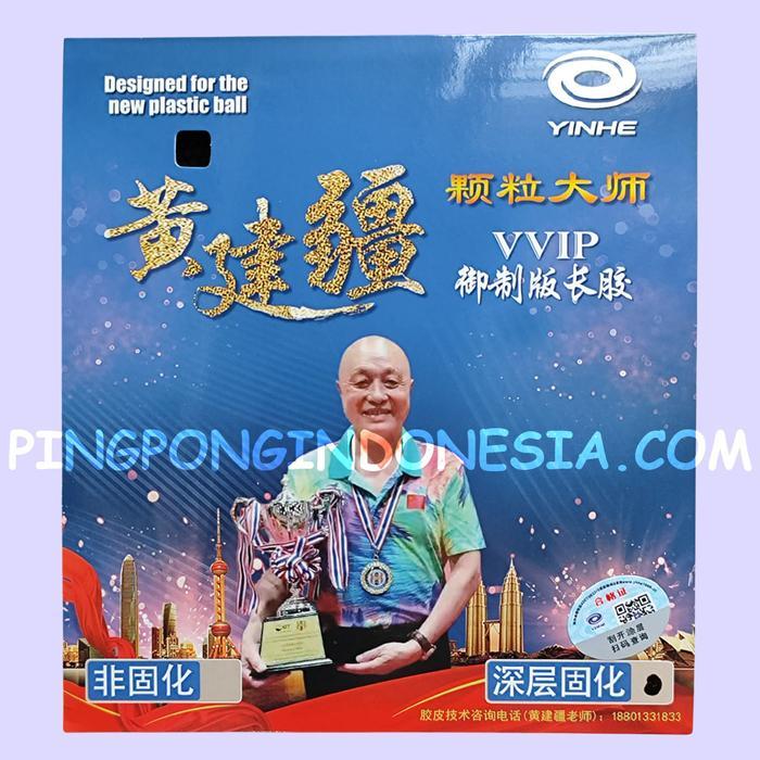 YINHE HUANG JIAN JIANG VVIP - LONG PIMPLE OUT YINHE VVIP RUBBER KARET PINGPONG TENIS MEJA BAT BET