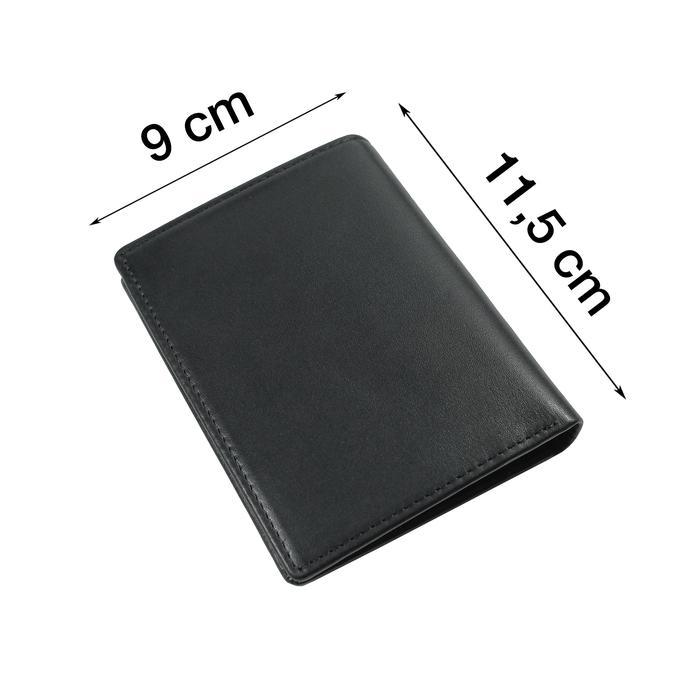 Dompet Minimalis Crocodile 884By Dompet Pria Men Wallet Leather Kulit Original - Hitam Sekat Uang