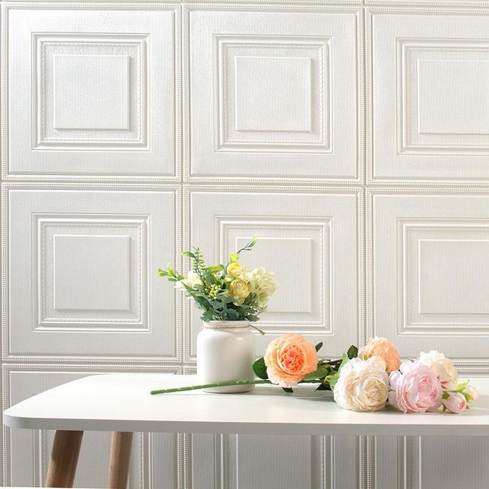 Paus Biru - Wallpaper 3D Foam / Wallpaper Dinding 3D Motif Kotak/Wallfoam Kotak 4Mm Mt2 Populer
